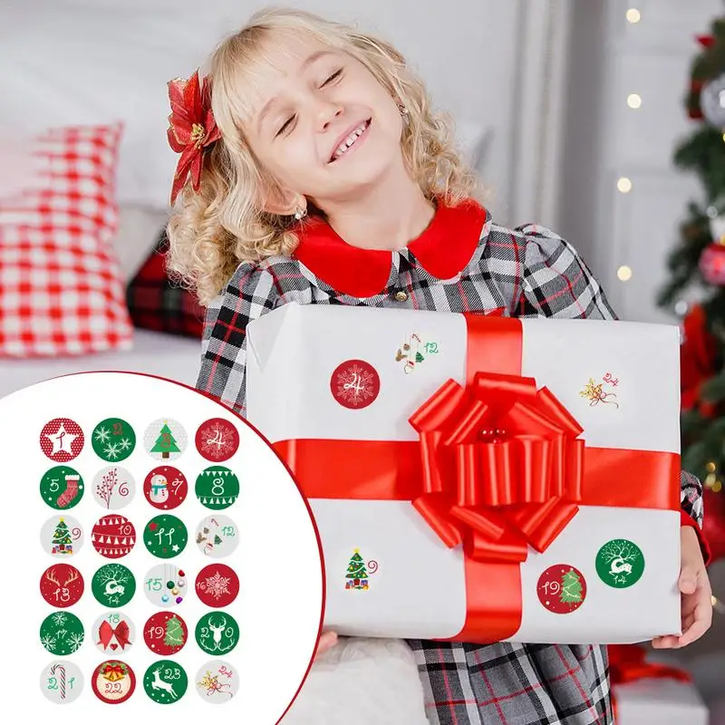 Christmas Countdown Stickers Christmas Labels Calendar Stickers Christmas Numbers Stickers Countdown Labels Stickers For