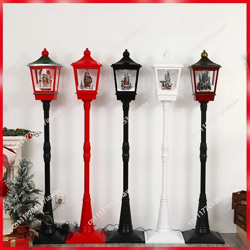 Christmas decorations Western-style snow street lights Music snow lights Living room lamp Shopping mall Hotel festival set props