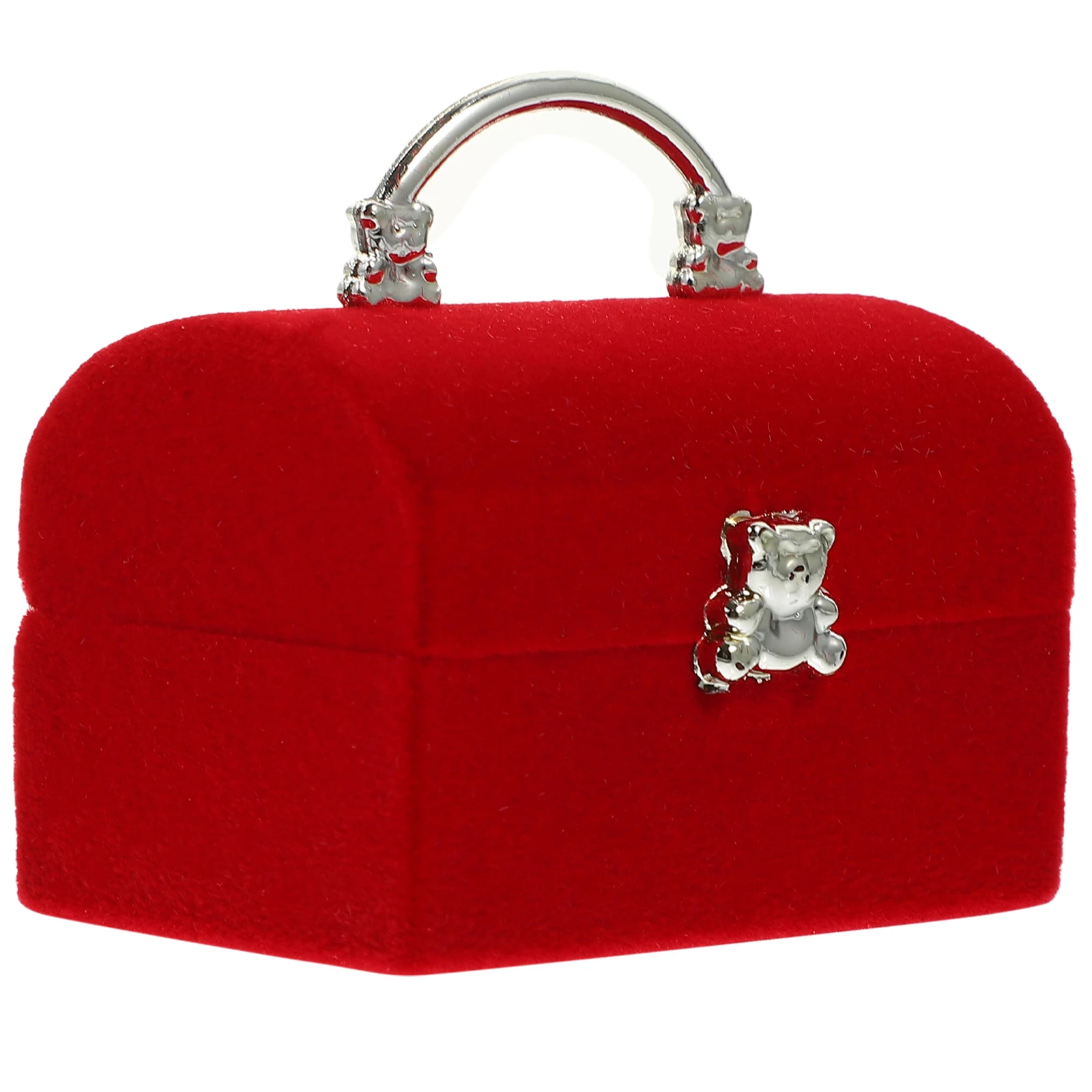 

Flocking Jewelry Box Lightweight Ring Storage Engagement Wedding Gifts Necklace Earring Bracelet Holder Mini Suitcase Packaging