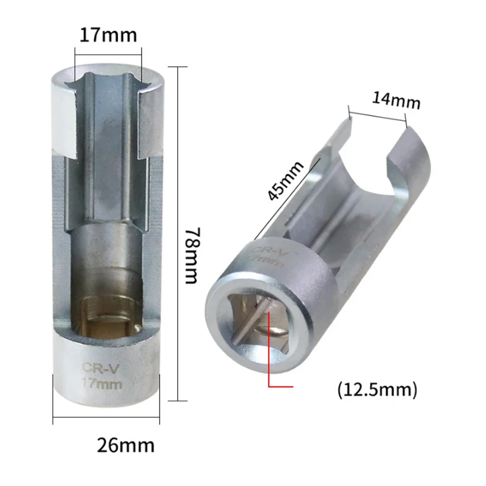 Imagem -06 - Chave Soquete com Sensor de Oxigênio Injetor Diesel Chave de Soquete de Linha de Combustível Conjunto 17 mm 19 mm 2