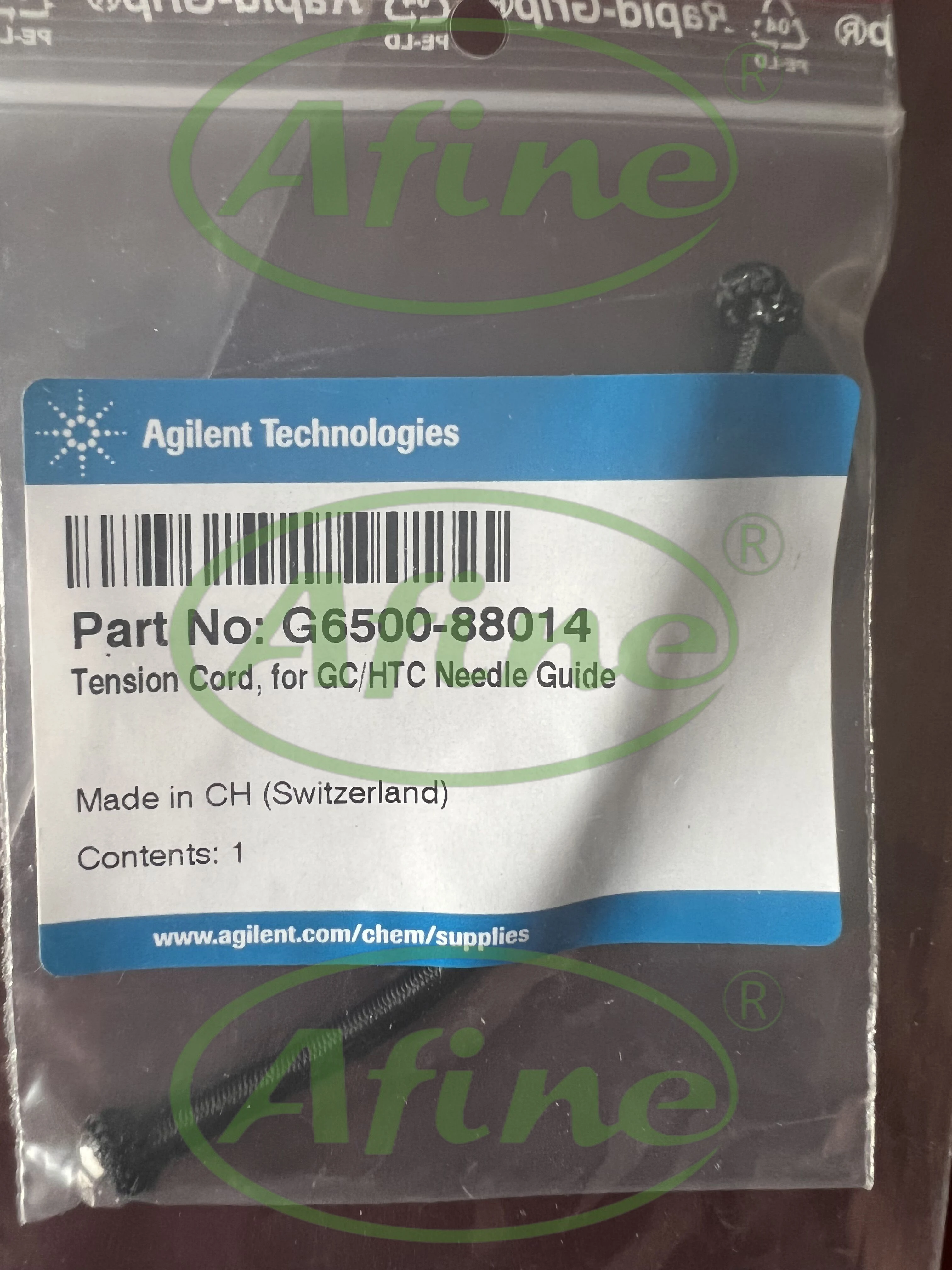 AFINE kabel tegangan G6500-88014 Agilent untuk CTC GC Autosampler, panduan jarum GC/HTC