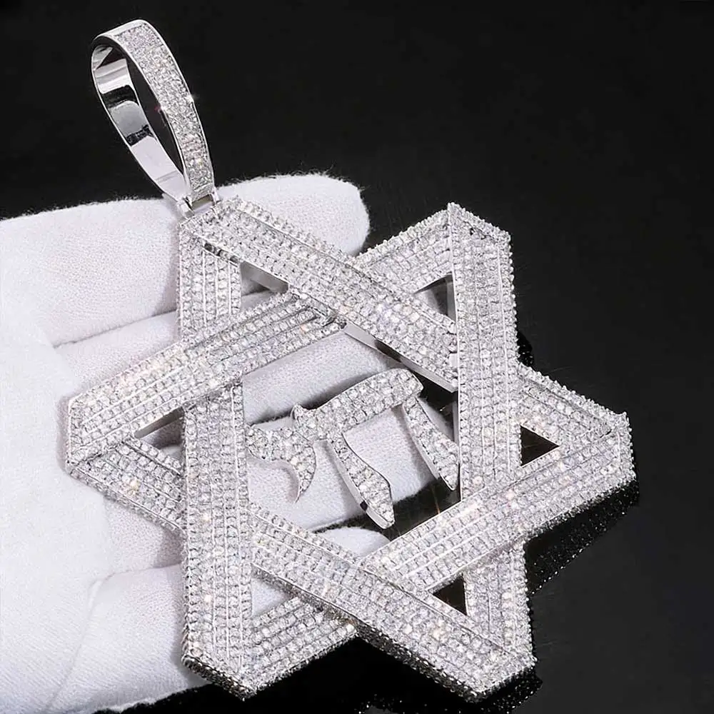 ESKEEM Luxury Hip Hop Jewelry Star Shape Pendant Iced Out Diamond Personalized Custom Jewelry for Men and Women