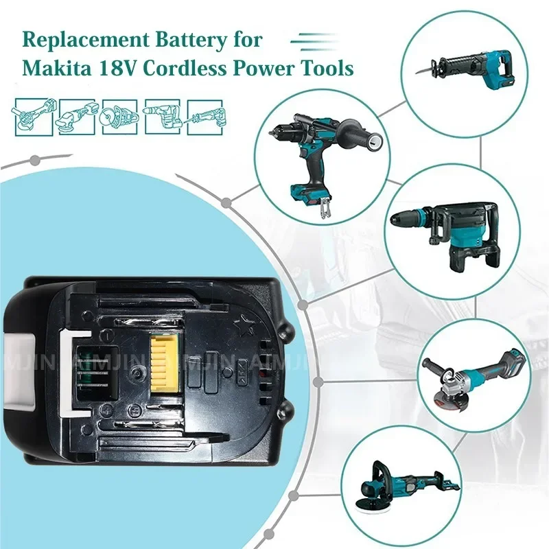 Nuevo para batería de iones de litio recargable Makita 18V 5.0Ah BL1830 BL1815 BL1860 BL1840 194205 -3 Baterías de repuesto para herramientas eléctricas