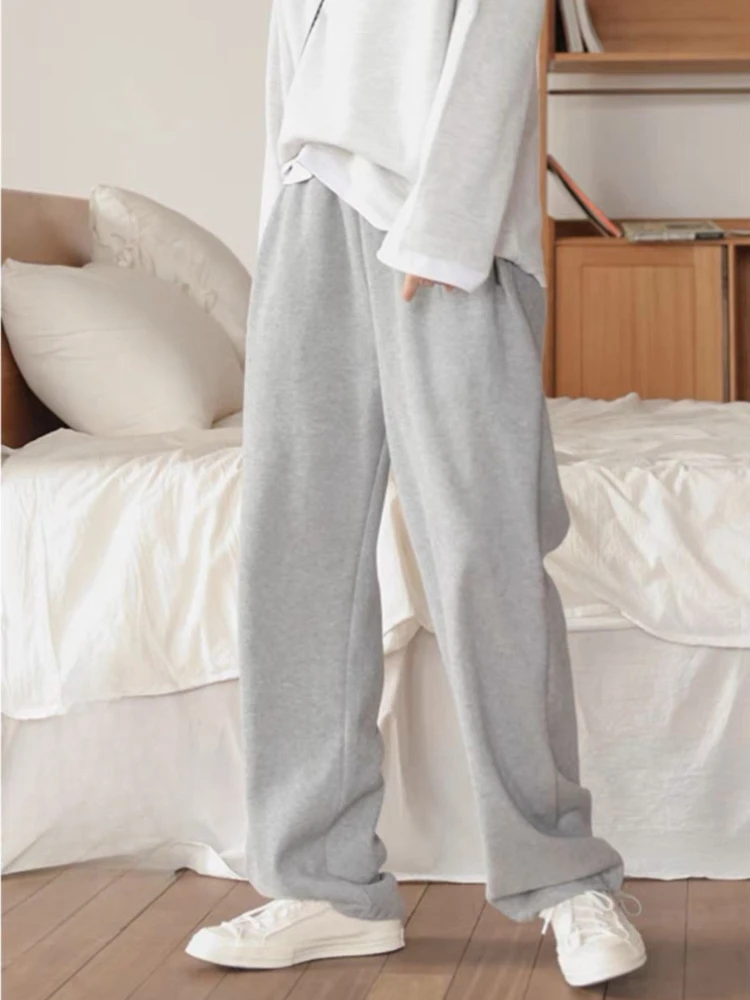 Men's Fleece Lined Sweatpants Winter Warm Casual Joggers Trendy Versatile Long Pants