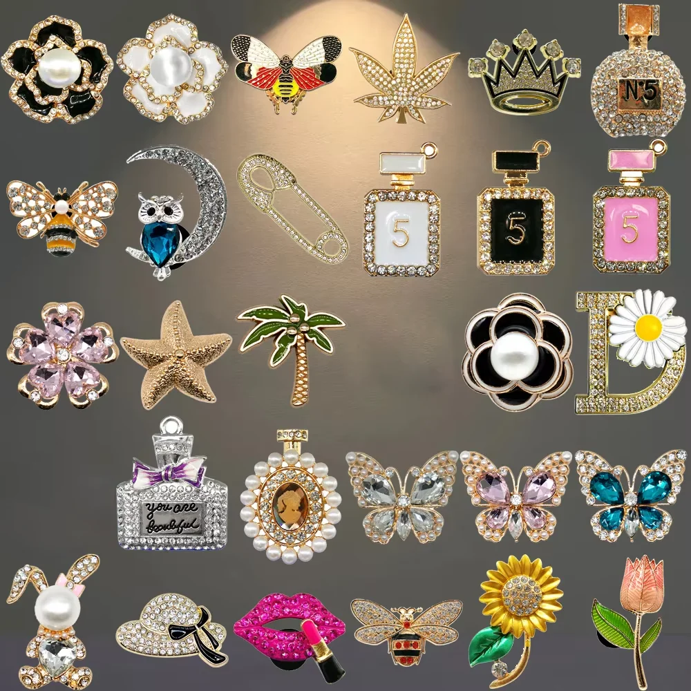 1 шт., металлические подвески для обуви для женщин и девочек, цветок, тюльпан, сердце, бабочка, ромашка, роскошные украшения для обуви с жемчугом, булавки, аксессуары для сандалий
