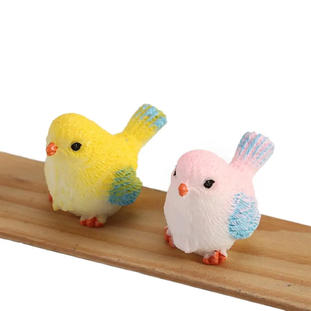 

Cute 4pc/set Little Birds DIY Dollhouse Animal Model Home Decor Micro Landscape Miniature Figurines Fairy Garden Decor