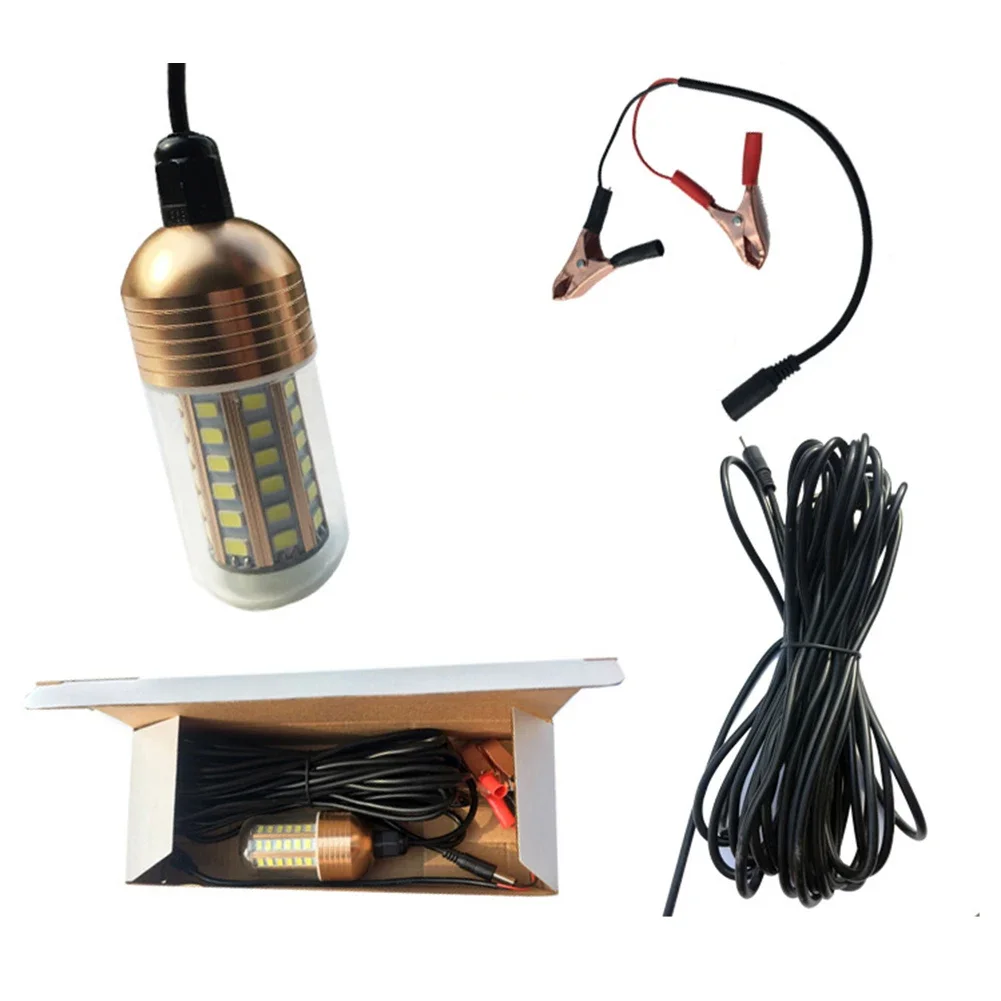 30W Fishing Light Fishing Lure Light Boat Fishing 12-48V 5730 High-brightness Chip 8-meter Cable Aluminum Alloy Body