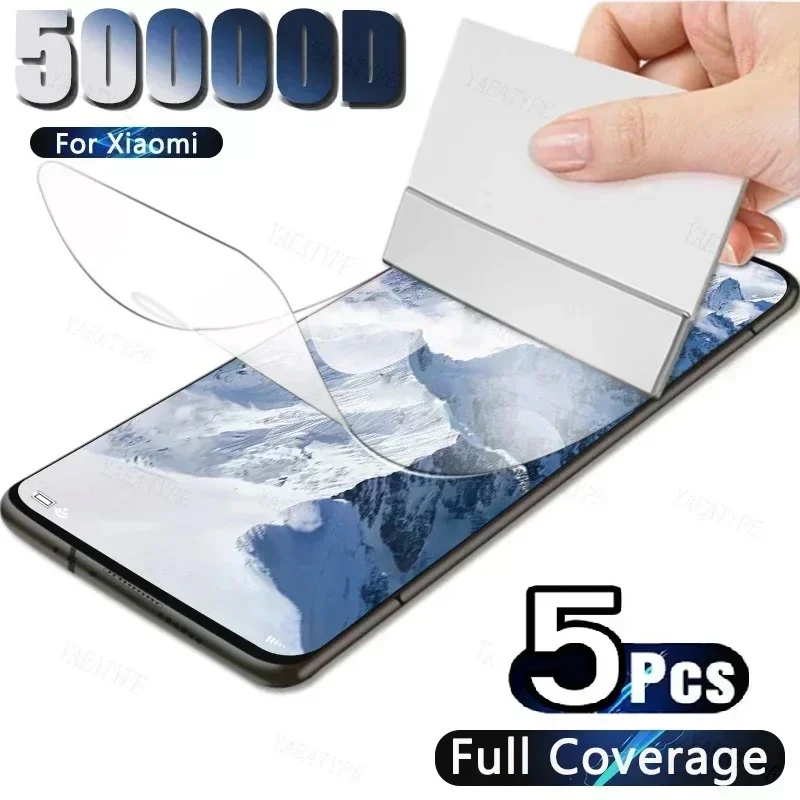 

5PCS Hydrogel Film For Xiaomi Mi 13 12 11 Lite 13T 12T 11T Pro 12S Ultra 11i 12X 5G Screen Protector Not Glass