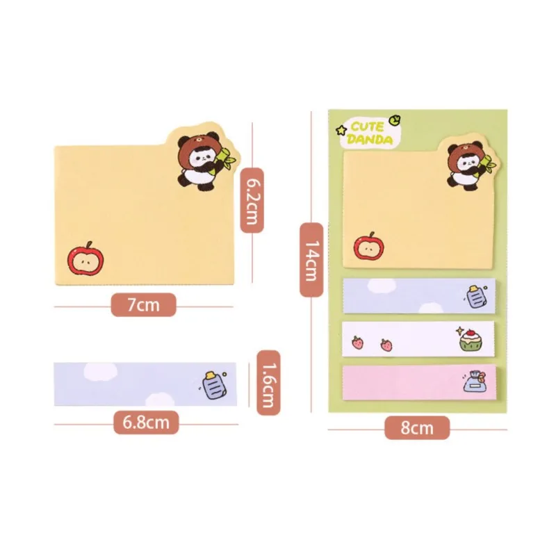 Kawaii الباندا ملاحظات لاصقة لطيف الإبداعية N مرات آخر لوحات مذكرة مكتب القرطاسية المدرسية ملصقات بمادة لاصقة رسالة المفكرة #4