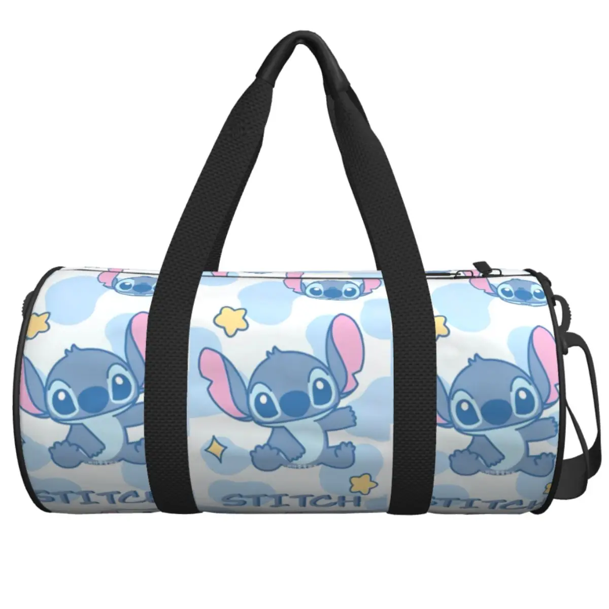 

Stitch Cartoon Gym Bag Ctue Training Sports Bags Men's Design with Shoes Novelty Fitness Bag Weekend Handbags