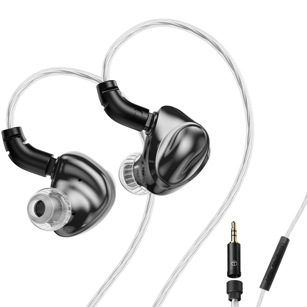TRN Dolphin HIFI bedrade in-ear oortelefoon 10 mm dynamische driver met dubbel magnetisch circuit Vloeibare metalen hoofdtelefoon