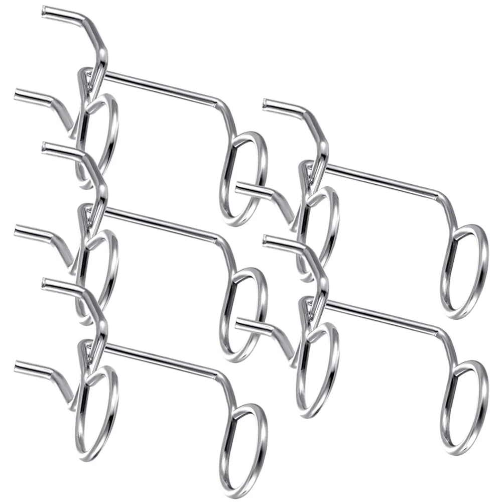 

5pcs Pegboard Double-ring Metal Screwdriver Holder Wall Organizer Home Garage Pegboard Holder Storage Smooth Safe