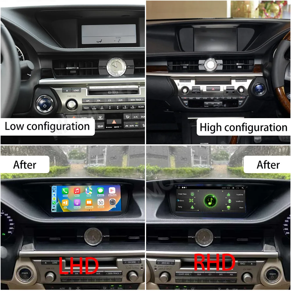 Android 13 Car GPS Navigation Auto Radio For LEXUS ES 2013-2018 ES250 ES300 ES330 ES350 LHD RHD Multimedia Head Unit Carplay DSP