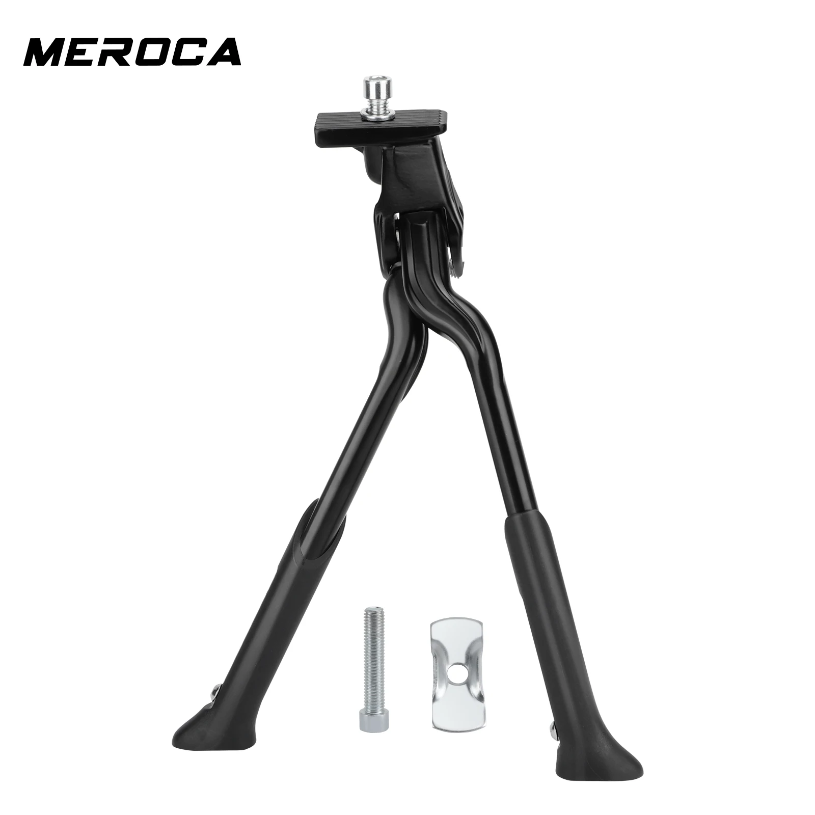 MEROCA Aluminum Alloy Bicycle Double Kickstand Stable Middle Mount Adjustable Parking Support Stand For MTB Road Folding Bike