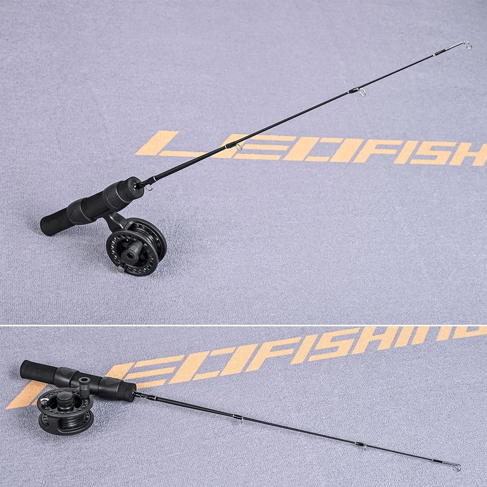 LEO 51cm Fishing Rod Reel Combo Fiberglass Sea Fishing Rods Portable Ultra-short Antiskid Grip Tackle Pesca Fisherman Gear