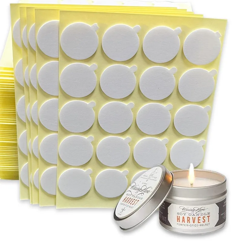 High Temperature Resistant Foam Double Sided Tape, Strong Adhesive Round Dots for Candle Wick Stickers