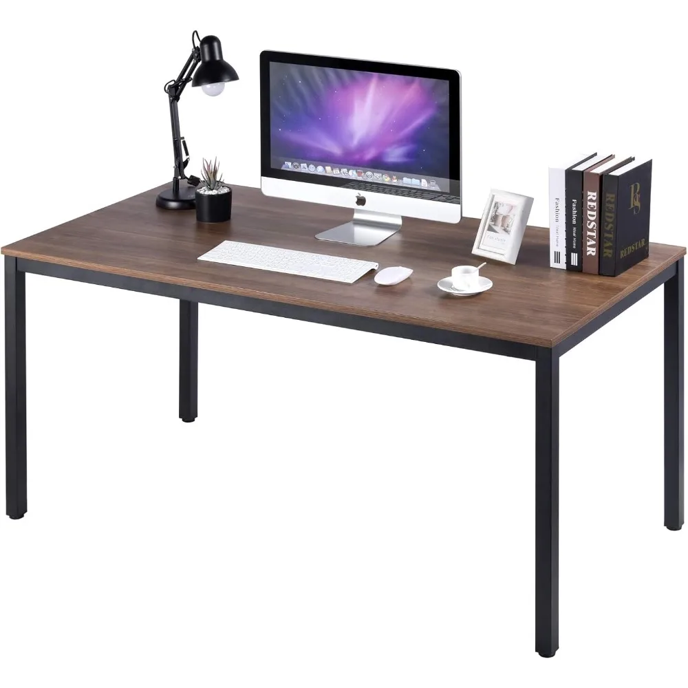 

XMSJ Writing Computer Office Desk 59 Inch（60"x 30"） Home Office Wooden Writing Study Desk Table