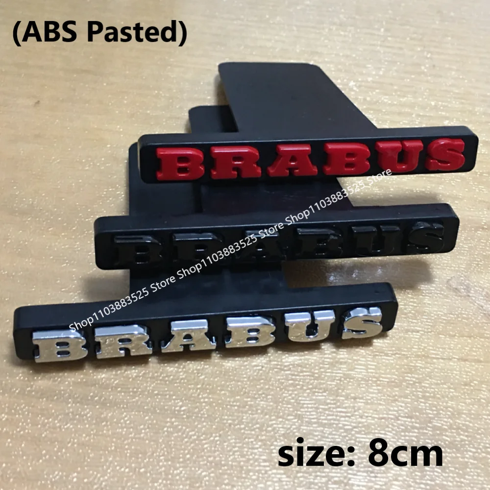 

8cm Pasted ABS Car Front Grille Modified Emblem Badge Sticker for BRABUS GLA GLC CLA GLS GT GLE G500 G550 G Class C ES