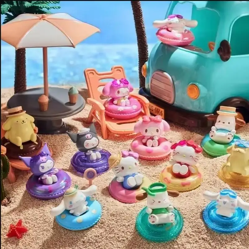 

Cute Sanrio Blind Boxes Mini Pool Float Figures Collection Blind bag Exquisite Gift Birthday Gift Cinnamoroll Cute Toy My Melody