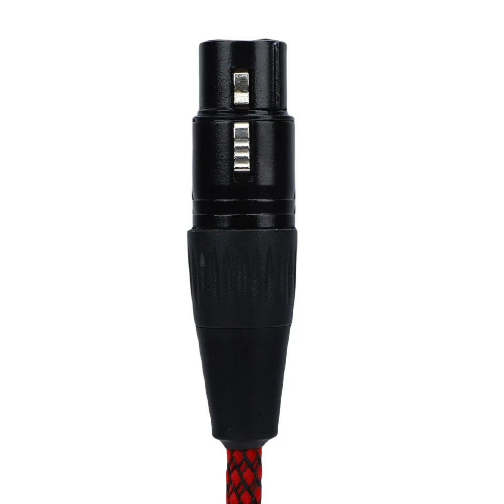 Braided Cable 3Pin XLR Female to USB Cable HiFi Sound Quality Mic Link Cable Recording Cable for Microphone Recording