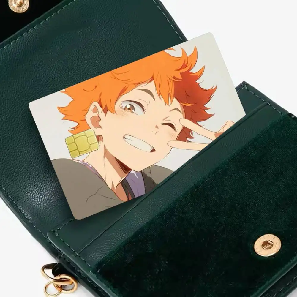 H-Haikyuu S-Shoyo Hinata 4pcs 1Set Film Skin for Debit Credit Bank Visa Card Decal Cover