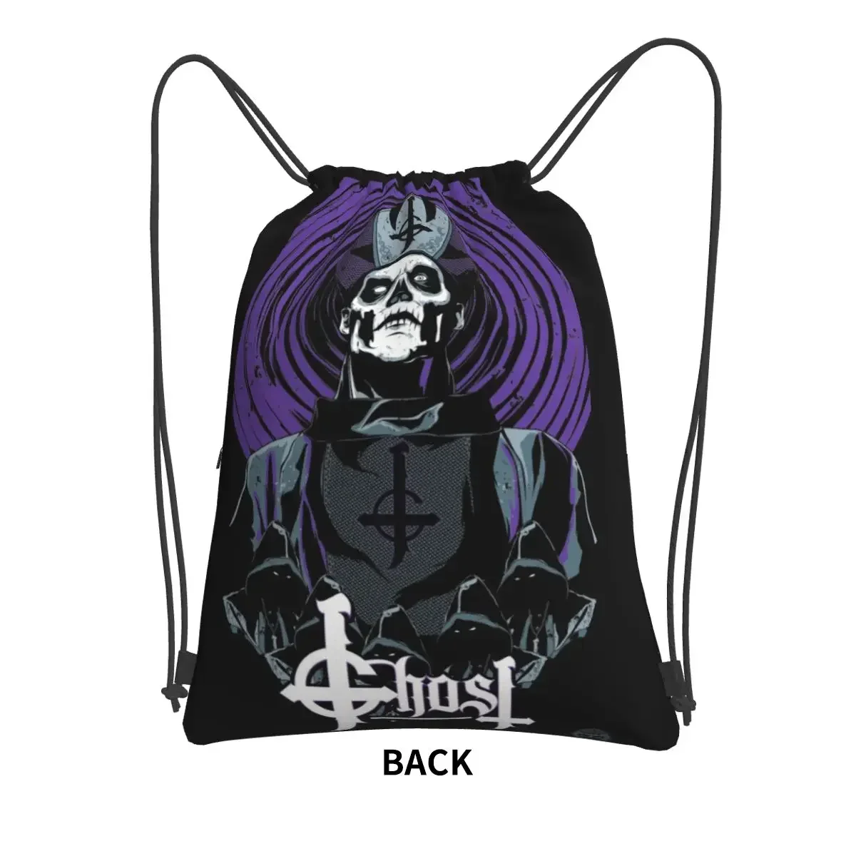 Rock Band Ghost BC Backpacks Drawstring Bag Multi-function Drawstring Bundle Pocket Storage Bags For Travel Sport Man Woman