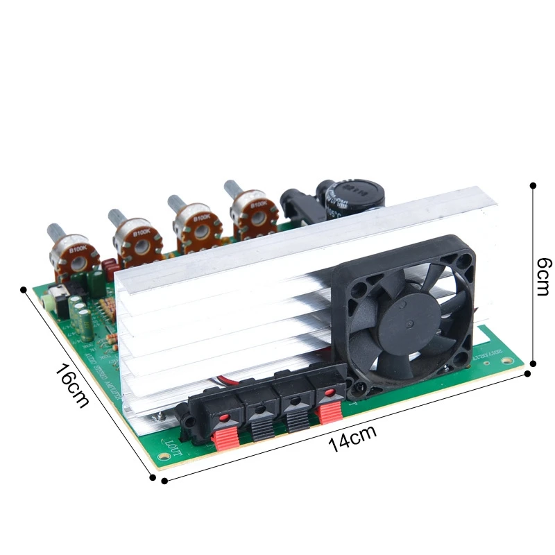 200W 2.0 Channel Microphone Shouting Air Cooled High and Low Bass Adjustable High Power Amplifier Board