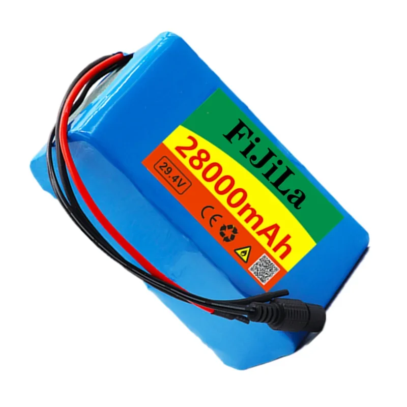 Nuova Batterie 24V 28Ah 7S3P 18650 29.4 v 28000mAh BMS pour vélo électrique/batterie agli ioni di litio + caricatore 29.4 V 2A