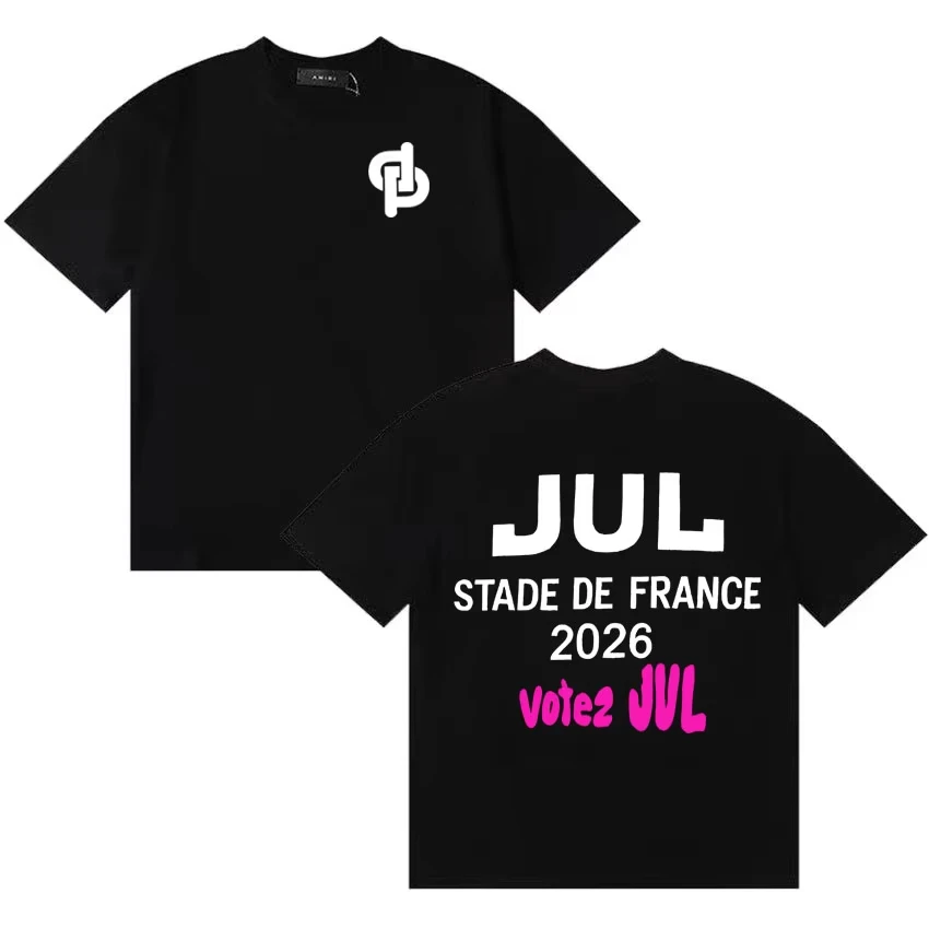Unisex Y2K Trendy Fan T-shirt, Official Merchandise for Rapper Jul Stade De France 2026 Tour Concert T-Shirt
