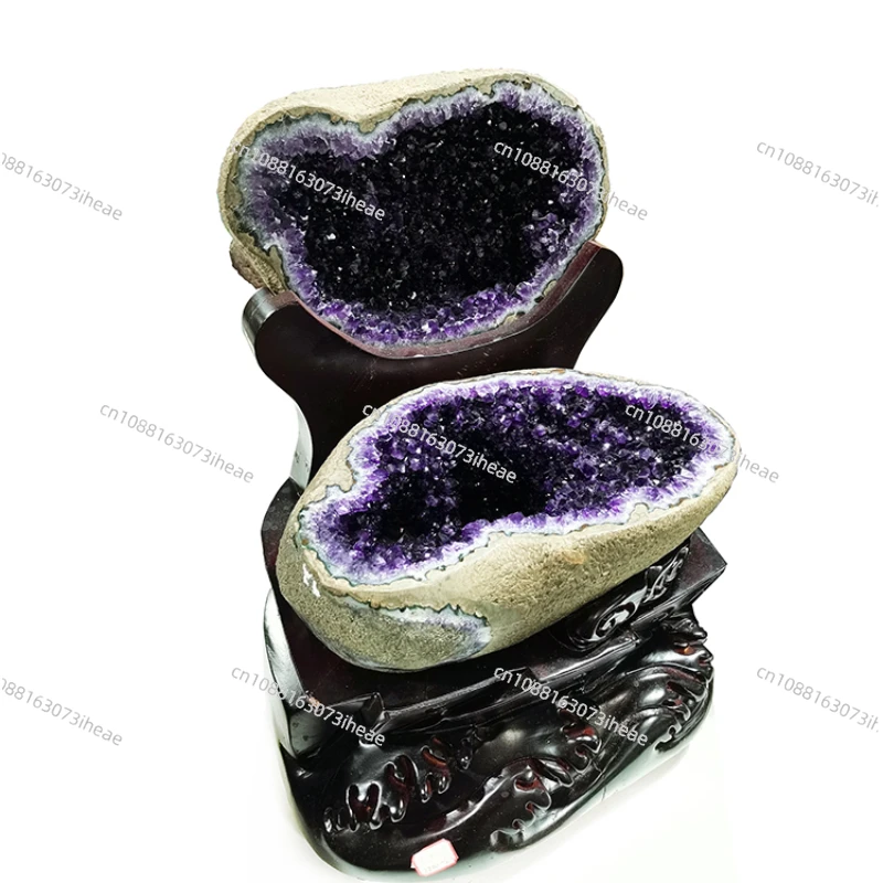 Wholesale  Natural Large Amethyst Cave Hotel Decoration Uruguay  Cornucopia Geode  Store Geomancy