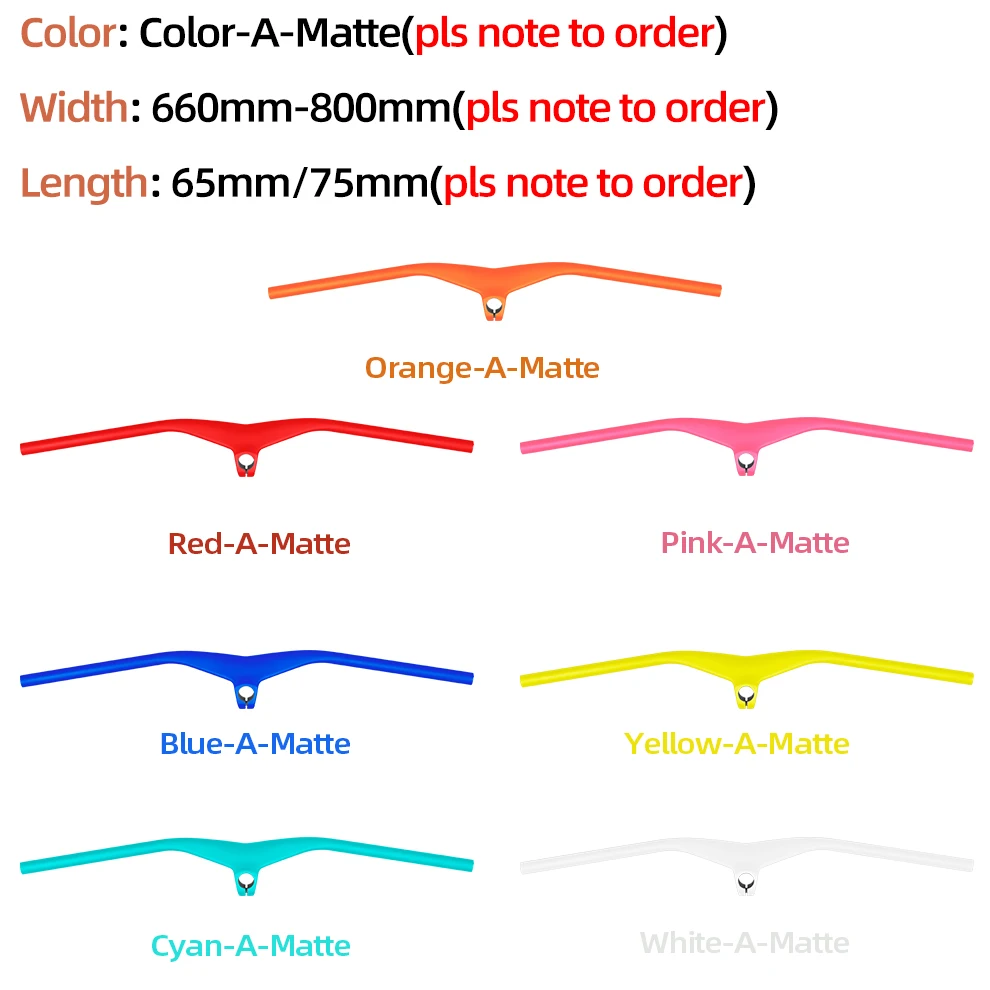 BXT-koolstofvezel geïntegreerd stuur voor fiets, MTB-stuur, 28,6 mm, 720 mm, 740 mm, 760 mm, 780 mm, 800 mm, fietsaccessoires