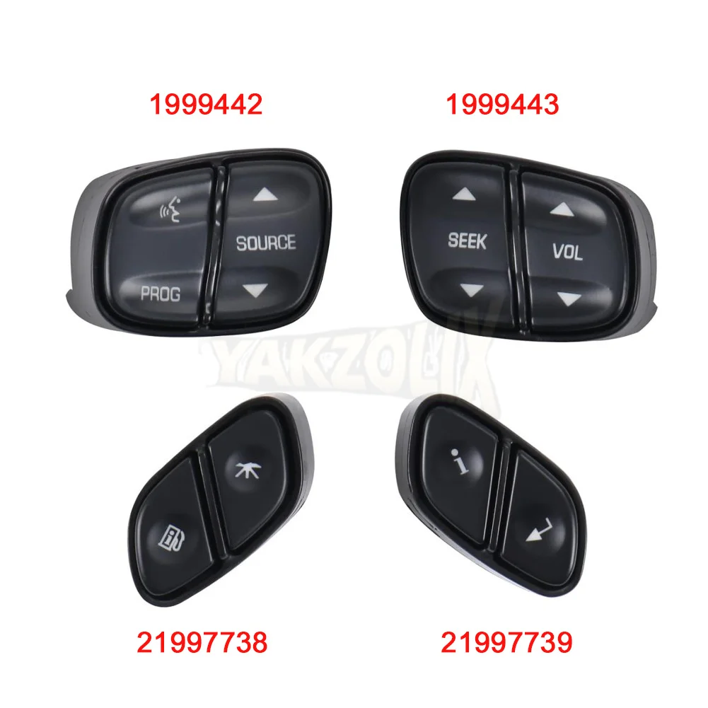 Steering Wheel Radio Source Switch With LED Light For GMC Yukon Hummer H2 Chevrolet Avalanche Silverado Tahoe 1999442 1999443