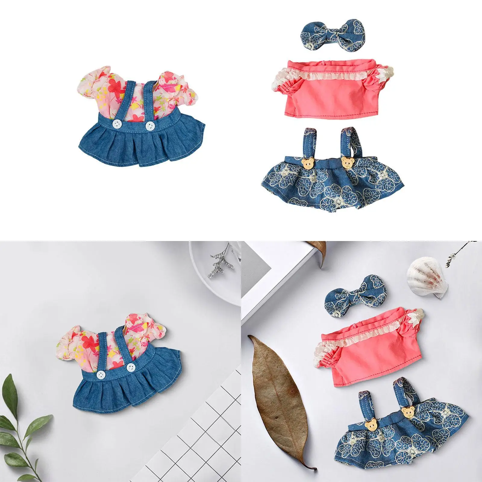 

20cm Doll Clothes Costumes Mini Dress up DIY Kids Toy Doll Skirt Outifits for