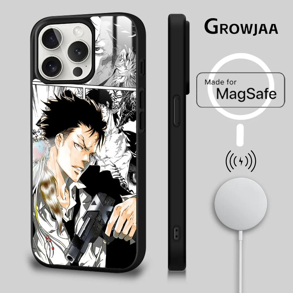 Katekyo Hitman Reborn Phone Case For iPhone 16 15 14 13 12 11 Pro Max Plus Mini Magsafe Mirror Wireless Magnetic Cover