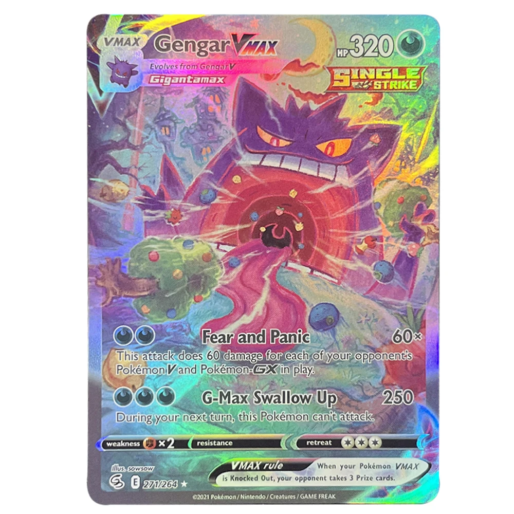 การ์ด PTCG โปรไซย์ อาร์เซียส บริลเลียนท์ สตาร์ส เก็นการ์ วีแม็กซ์ ชาริซาร์ด เอสเปียน บีดริล กลาเซียน วี ดาร์คเนส เอนเนอร์จี ทีซีจี ของขวัญ DIY