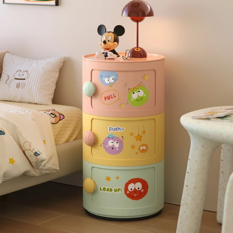 

Bedroom bedside table replacement artifact new dopamine cream household children's small drawer snack storage cabinet