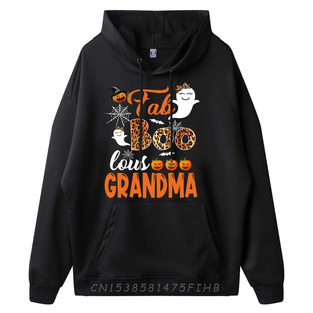 Leopard Fab Boo Lous Grandma Spooky Halloween Costume Graphic Tee Hoodie Man Clothes Man Sweatshirts