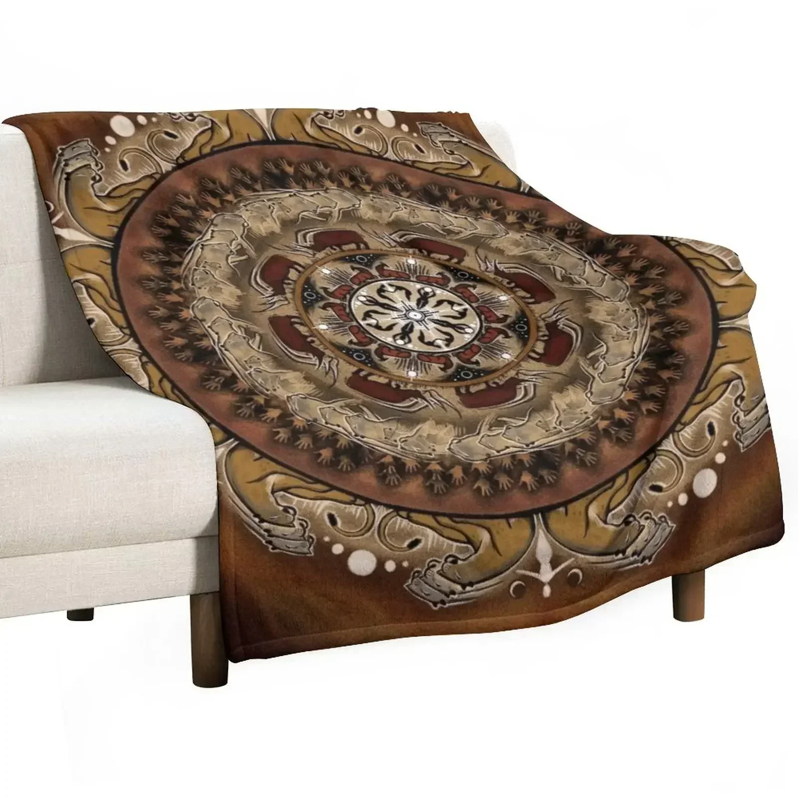 

Cave Art Mandala Throw Blanket Summer Beddings Comforter Fashion Sofas Soft Blankets