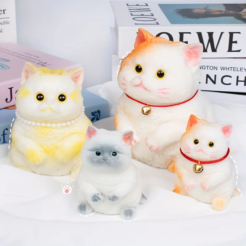 Handgemaakte Schattige Kleine Kat Taba Squishy Speelgoed Stress Ornamenten Decompressie Zachte Zintuiglijke Squeeze Fidget Speelgoed Voor Volwassenen Kinderen