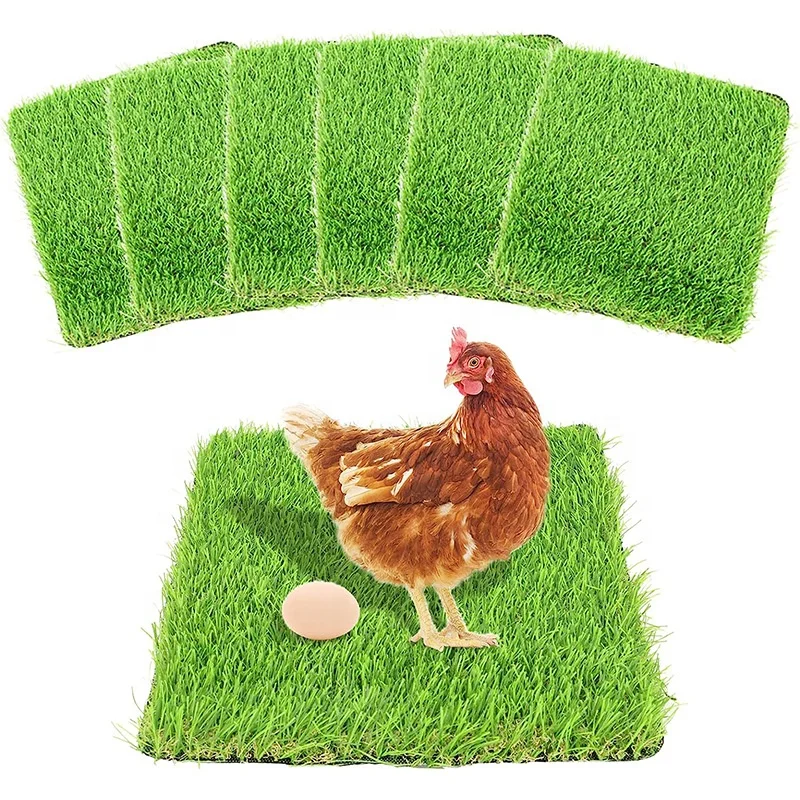 

High Quality PE Chicken Coop Nesting Box Liner Washable Artificial Grass Nesting Mats Pad for Laying Eggs
