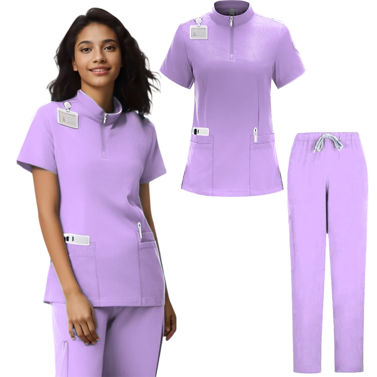 Terno Jogger Multicolor para Mulheres, Uniforme Cirúrgico Médico do Hospital, Conjunto de Esfrega, Enfermeira Workwear, Conjunto de Esfrega, Atacado