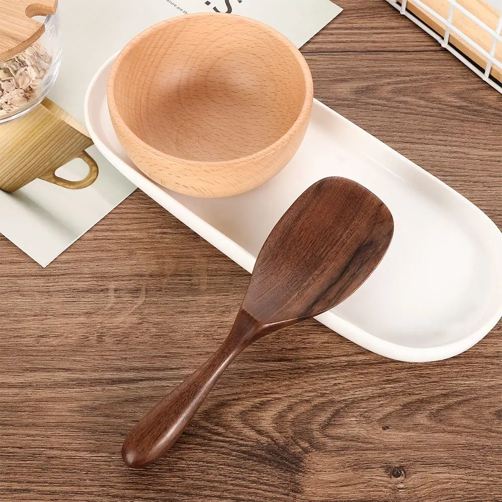 Zwarte Walnoot Houten Geschenk Roer Koffie Lange Scoop Rijst Scoop Servies Soeplepels Keukenbenodigdheden