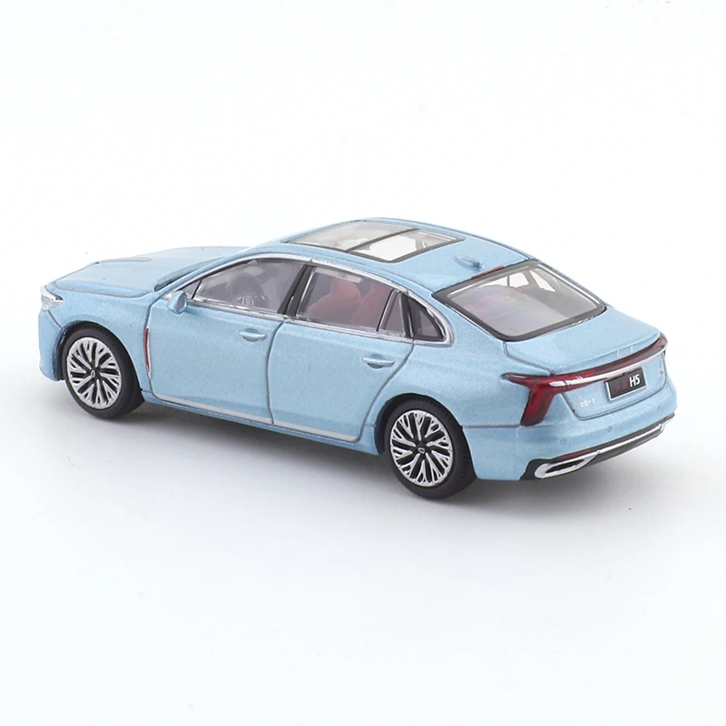 Xcartoys 1/64 Tweede Generatie Hongqi H5 Aurora Blauwe Auto Legering Motorvoertuig Diecast Metalen Model Kids Kerstmis Speelgoed Voor Jongens