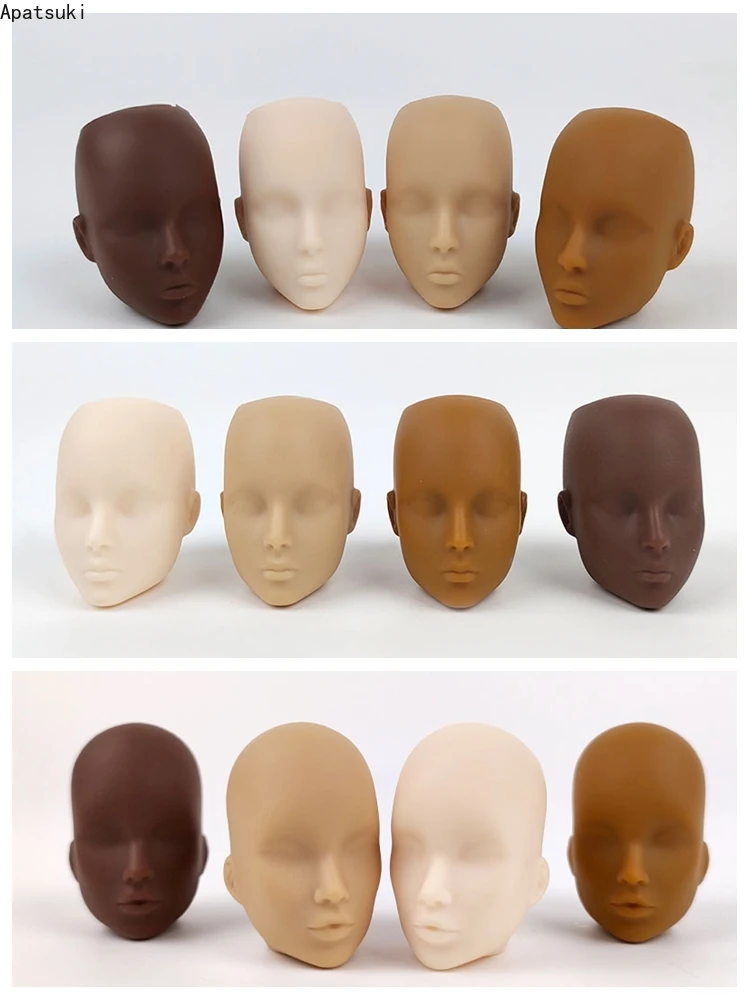 DIY Doll Head For FR Doll Heads For IT 1/6 BJD 1:6 Dolls Accessories High Quality Kids Toys Blank Face 1/6 Size MOMOKO Heads