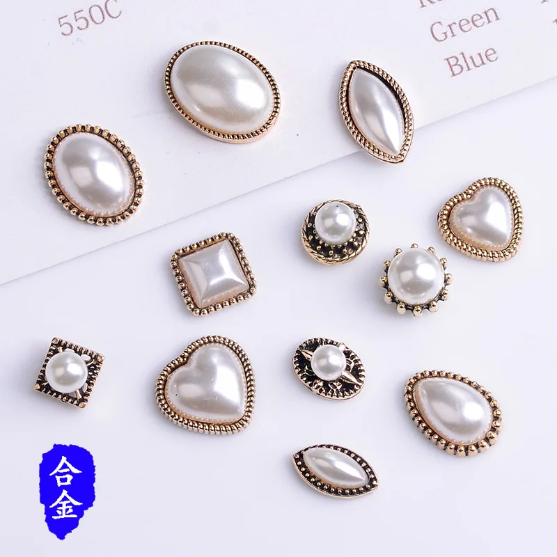 

100 piece set Korean version jewelry simple water drop love oval pearl DIY mini cute jewelry hair accessories