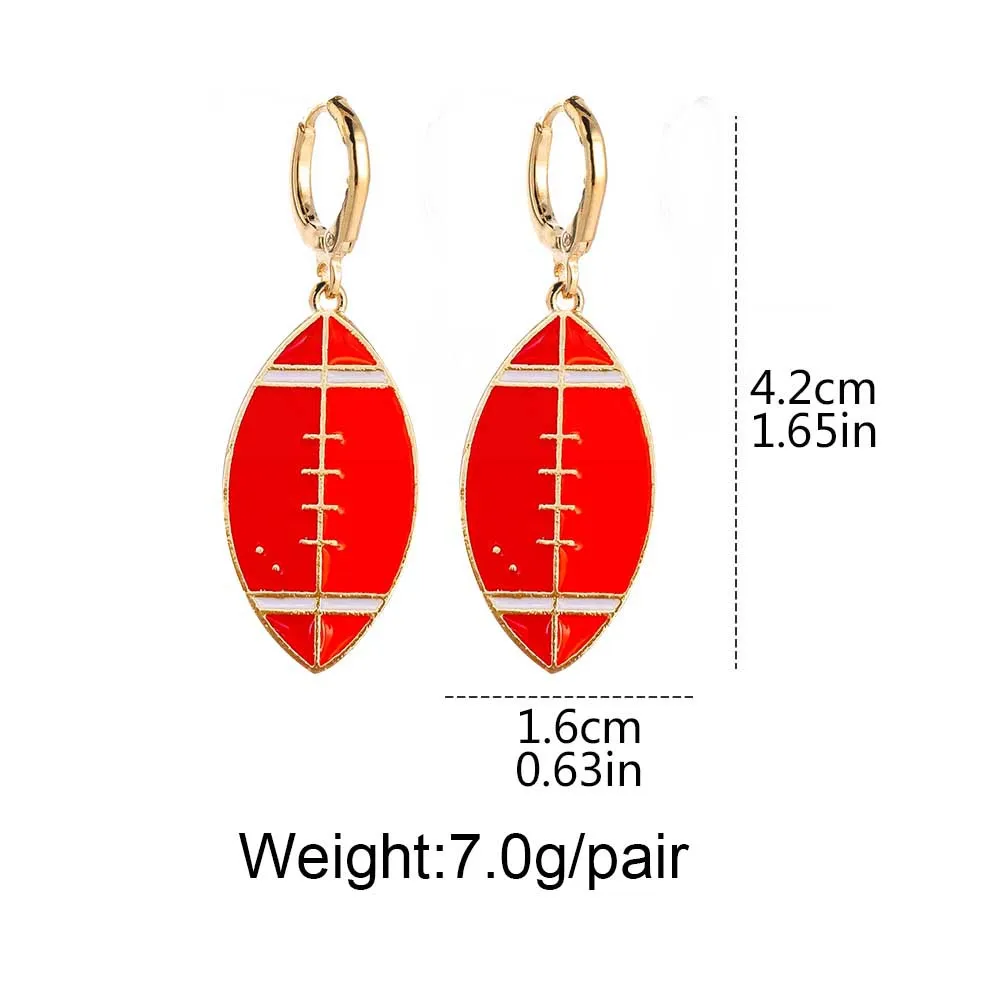 New Fashion Baseball Earrings Soccer Volleybal Sports Earrings Jewelry for Women Sports Event Gifts