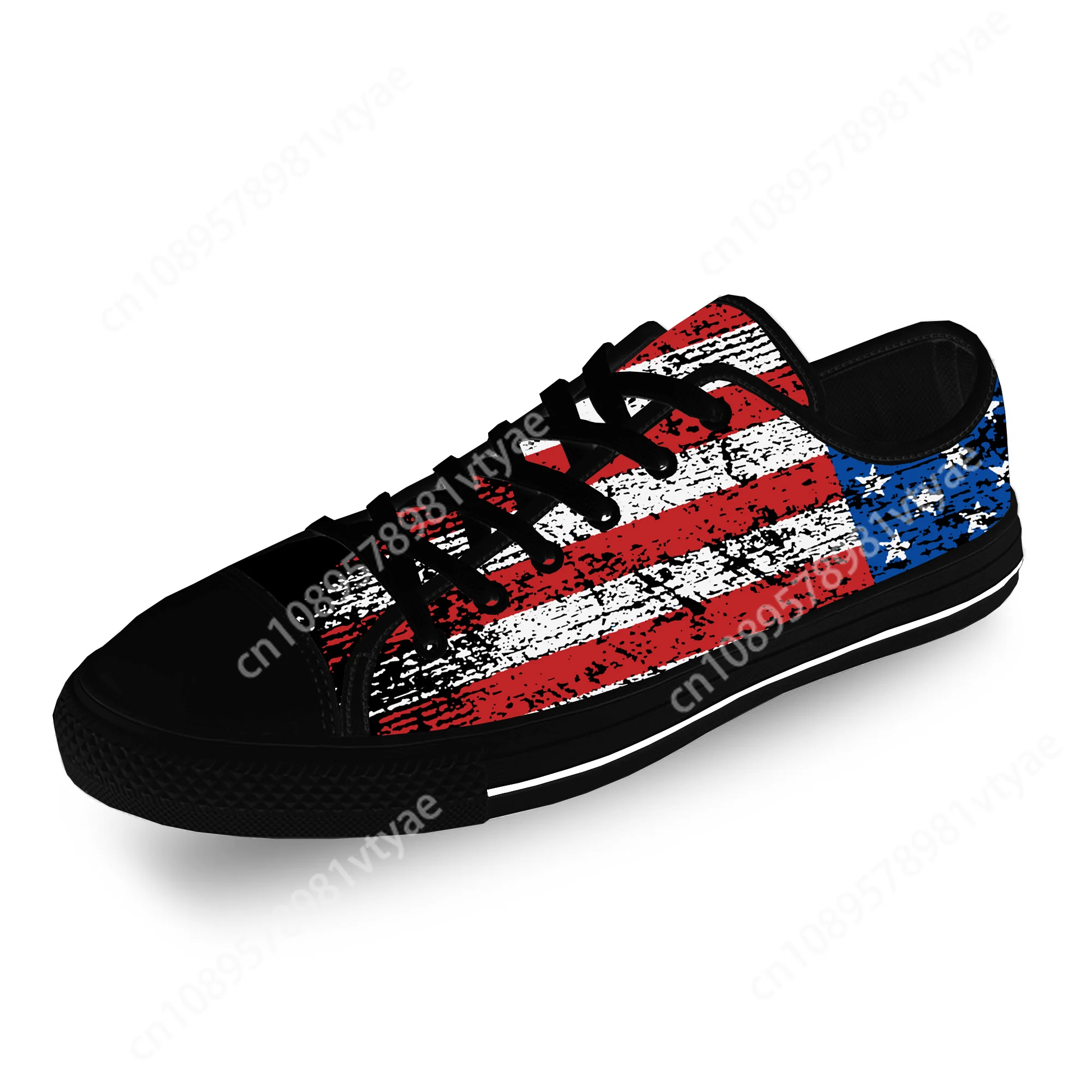 

Vintage American Flag USA Low Top Sneakers Mens Womens Teenager Casual Shoes Canvas Running Shoes Breathable Lightweight shoe