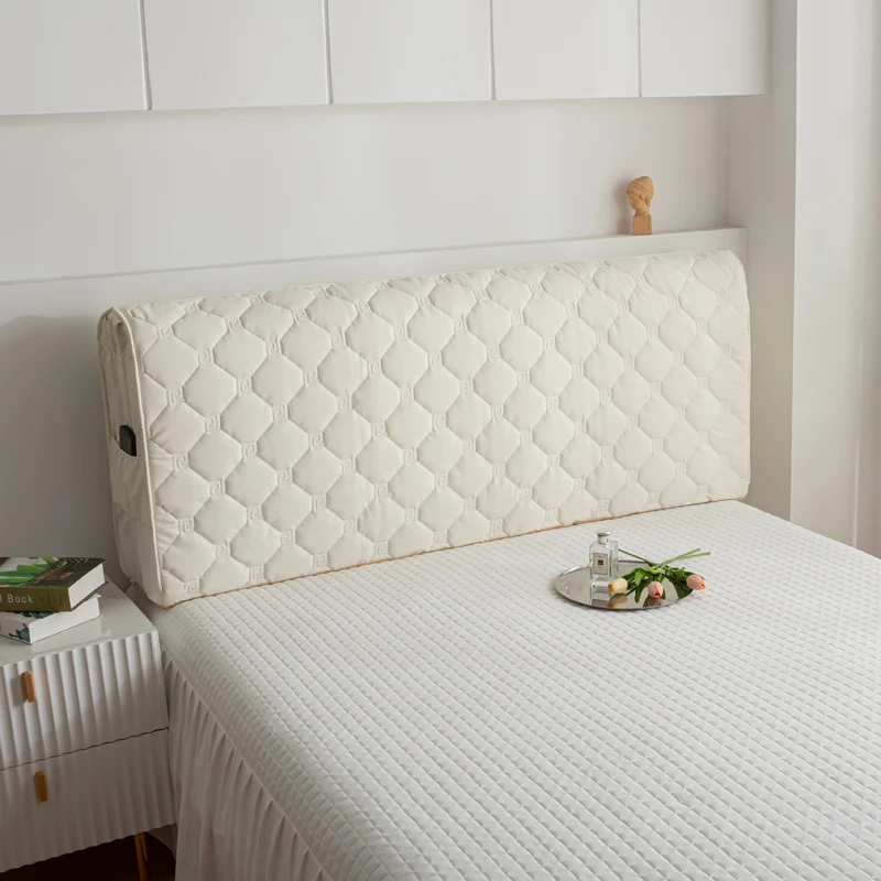 

Waterproof Elastic Cotton Envelope Style Bedside Cover Full Wrap Dustproof Wood Grain Design No Wash Required Simple Fiber Ma...