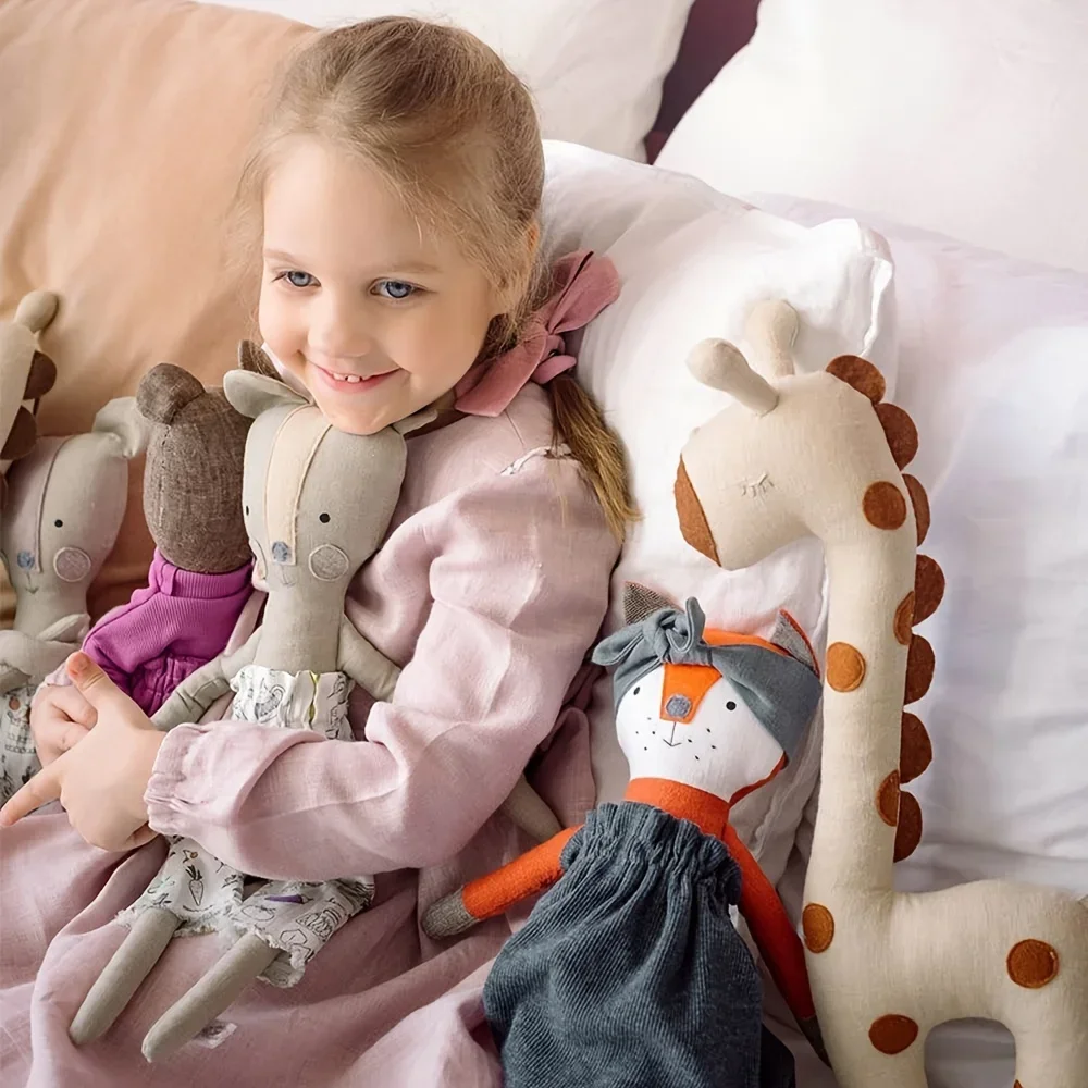 Adorabile gallo giraffa peluche peluche oca peluche cigno morbido animale anatra peluche gallina pollo giocattolo per bambini compagno confortevole