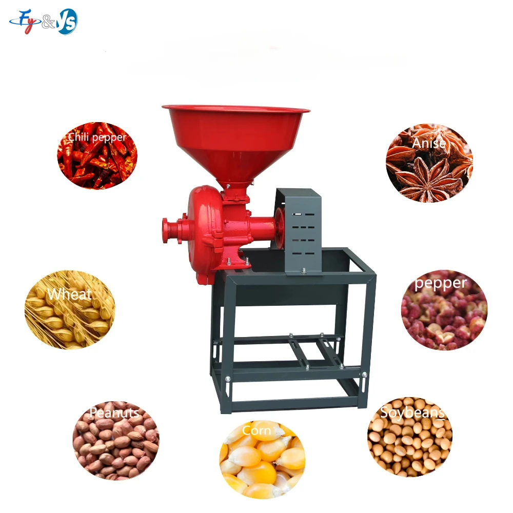 

Farm Use Multifunctional Wheat/Corn/Peanuts/Maize/Spice Grind Powder and Pulp Flour Mill 220V Electric Motor/Petrol Engine